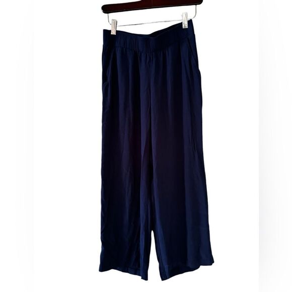 Johnny Was Calme Womens Cropped Palazzo Pants Navy XS - Picture 3 of 5